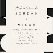 "Kenai" - Rehearsal Dinner Invitations in Shadow by Carly Reed Walker - Detail