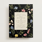 "A Botanical Event" - Rehearsal Dinner Invitations in Night by Chris Griffith - Front