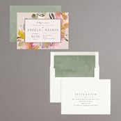"Bouquet" - Rehearsal Dinner Invitations in Garden by Lori Wemple - Assembled