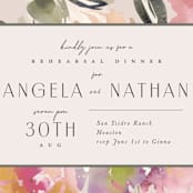 "Bouquet" - Rehearsal Dinner Invitations in Garden by Lori Wemple - Detail