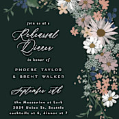 "Floral Bouquet" - Rehearsal Dinner Invitations in Garden by Alethea and Ruth - Detail
