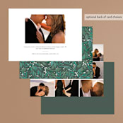 "Stacked Type" - Rehearsal Dinner Invitations in Sage by Alethea and Ruth - Back of Card Options