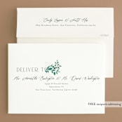 "Stacked Type" - Rehearsal Dinner Invitations in Sage by Alethea and Ruth - FREE Recipient Addressing