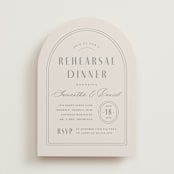 "Classic Edge" - Rehearsal Dinner Invitations in Cream by Kristen Smith - Front