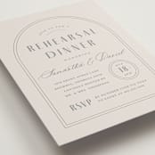 "Classic Edge" - Rehearsal Dinner Invitations in Cream by Kristen Smith - Detail
