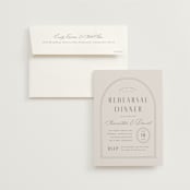 "Classic Edge" - Rehearsal Dinner Invitations in Cream by Kristen Smith - Invitation with Envelope