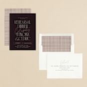 "Chourico" - Rehearsal Dinner Invitations in Onyx by chocomocacino - Assembled