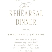 "Traditional Rehearsal Dinner" - Rehearsal Dinner Invitations in Quartz by Joanna Griffin - Detail