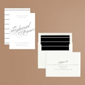 "Forever" - Rehearsal Dinner Invitations in Onyx by Hudson meet Rose - Assembled