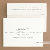 "Forever" - Rehearsal Dinner Invitations in Onyx by Hudson meet Rose - FREE Recipient Addressing