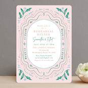 "Delight" - Rehearsal Dinner Invitations in Blush by Elly - Front
