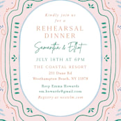 "Delight" - Rehearsal Dinner Invitations in Blush by Elly - Detail
