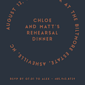 "Round" - Rehearsal Dinner Invitations in Midnight by Gwen Bedat - Close-Up