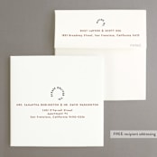 "Round" - Rehearsal Dinner Invitations in Midnight by Gwen Bedat - FREE Recipient Addressing