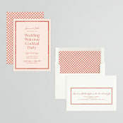 "Havana" - Rehearsal Dinner Invitations in Chili by Inkblot Design - Assembled