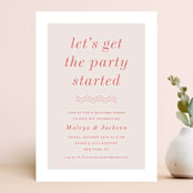 "Party Started" - Rehearsal Dinner Invitations in Flamingo by Kaydi Bishop - Front