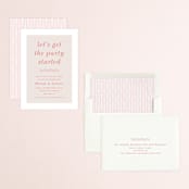 "Party Started" - Rehearsal Dinner Invitations in Flamingo by Kaydi Bishop - Assembled