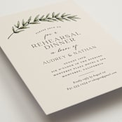 "Rosemary sprig" - Rehearsal Dinner Invitations in Rosemary by Erin Deegan - Detail