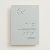 "Corner" - Rehearsal Dinner Invitations in Sky by Kelly Schmidt - Front