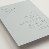 "Corner" - Rehearsal Dinner Invitations in Sky by Kelly Schmidt - Detail