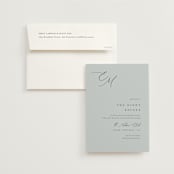 "Corner" - Rehearsal Dinner Invitations in Sky by Kelly Schmidt - Invitation with Envelope
