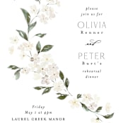 "Sweeping Vine" - Rehearsal Dinner Invitations in Porcelain by Itsy Belle Studio - Detail