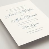 "Empire" - Rehearsal Dinner Invitations in Dusty Blue by Jennifer Postorino - Detail