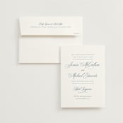 "Empire" - Rehearsal Dinner Invitations in Dusty Blue by Jennifer Postorino - Invitation with Envelope