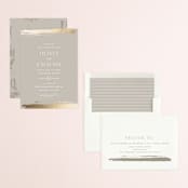"True Love" - Rehearsal Dinner Invitations in Clay by Carolyn Nicks - Assembled