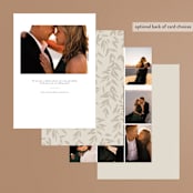 "Locket" - Rehearsal Dinner Invitations in Sand by Robert and Stella - Back of Card Options