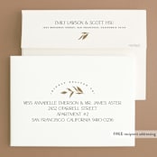 "Locket" - Rehearsal Dinner Invitations in Sand by Robert and Stella - FREE Recipient Addressing