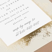 "Timeless glimmer" - Rehearsal Dinner Invitations in Champagne by Creo Study - Detail