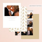"Monogram Wreath" - Rehearsal Dinner Invitations in Silk by Phrosné Barwood - Back of Card Options