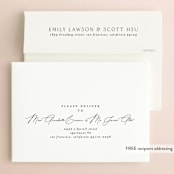 "Monogram Wreath" - Rehearsal Dinner Invitations in Silk by Phrosné Barwood - FREE Recipient Addressing