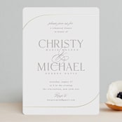 "Glimmering sweep" - Rehearsal Dinner Invitations in Lily by Creo Study - Front