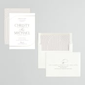 "Glimmering sweep" - Rehearsal Dinner Invitations in Lily by Creo Study - Assembled