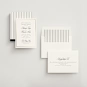 "Traditionalist" - Rehearsal Dinner Invitations in Snow by Sarah Brown - Assembled