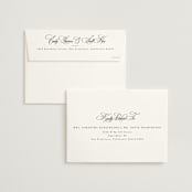"Traditionalist" - Rehearsal Dinner Invitations in Snow by Sarah Brown - FREE Recipient Addressing