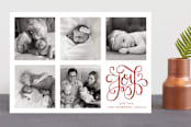 "Curly Joy" - Retired Holiday Cards in Scarlet by Meagan Christensen - Front