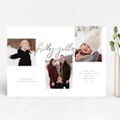 "Holly Jolly Handwritten" - Retired Holiday Cards in Pine by Krissy Bengtson - Front