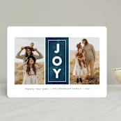"Centered Joy" - Retired Holiday Cards in Navy by Brianne Larsen - Front