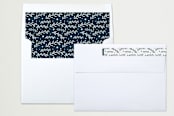 "Centered Joy" - Retired Holiday Cards in Navy by Brianne Larsen - Liner and Label