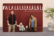 "Hand-Lettered Fa La La La La" - Retired Holiday Cards in Snow by Dean Street - Front