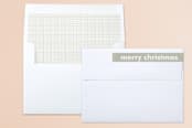 "Hand-Lettered Fa La La La La" - Retired Holiday Cards in Snow by Dean Street - Liner and Label