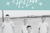 "Wonderful Love" - Retired Holiday Cards in Snow by Lori James - Close-Up