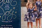 "Matthew 2:10" - Retired Holiday Cards in Midnight by Lehan Veenker - Close-Up