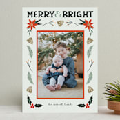 "Merry, Bright" - Retired Holiday Cards in Fog by Amanda Houston - Front