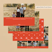 "Geo Merry" - Retired Holiday Cards in Candied Orange by Magdalena Earnest - Back of Card