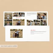 "Geo Merry" - Retired Holiday Cards in Candied Orange by Magdalena Earnest - Interior Options