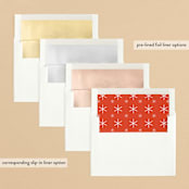 "Geo Merry" - Retired Holiday Cards in Candied Orange by Magdalena Earnest - Slip-In Envelope Liners